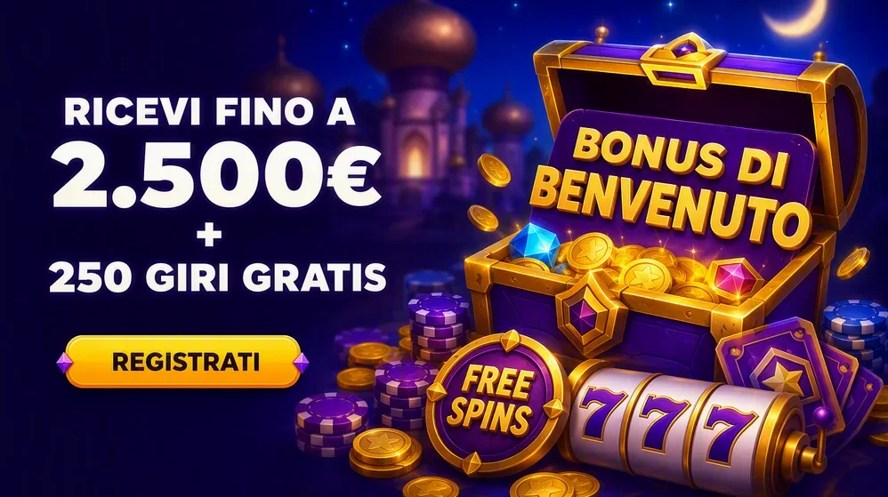 banner promozioni con icone bonus e free spins